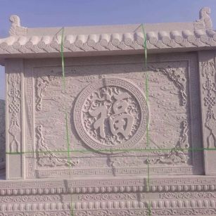 铜陵 芝麻白花岗岩屏风，照壁，影壁