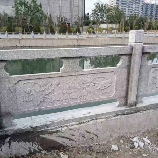 铜陵 芙蓉白大花桥梁、河道，石材栏杆、围栏、护栏