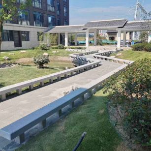 铜陵 芝麻灰小区坐凳&栏杆安装效果