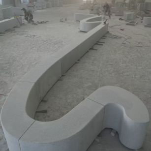 铜陵 花岗岩整石坐凳拼装