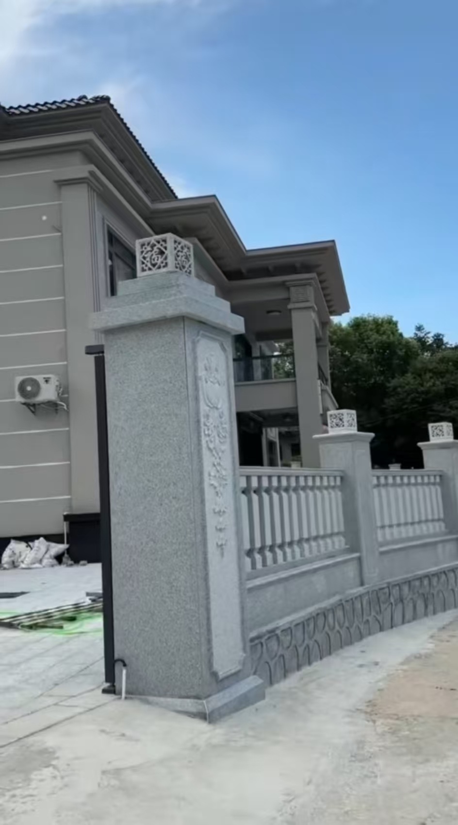 铜陵 芝麻白别墅围墙栏杆，私人订制