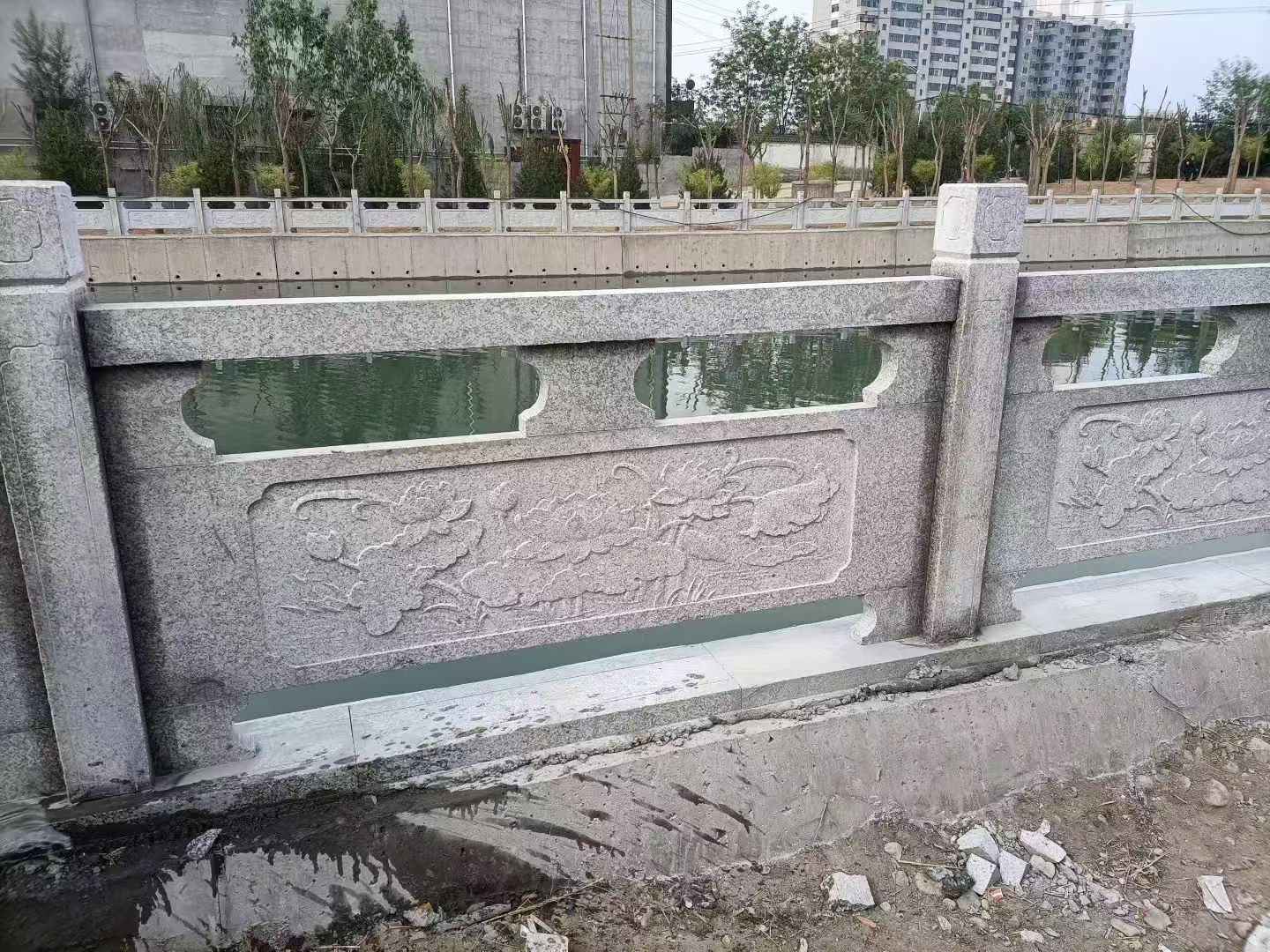 铜陵 芙蓉白大花桥梁、河道，石材栏杆、围栏、护栏