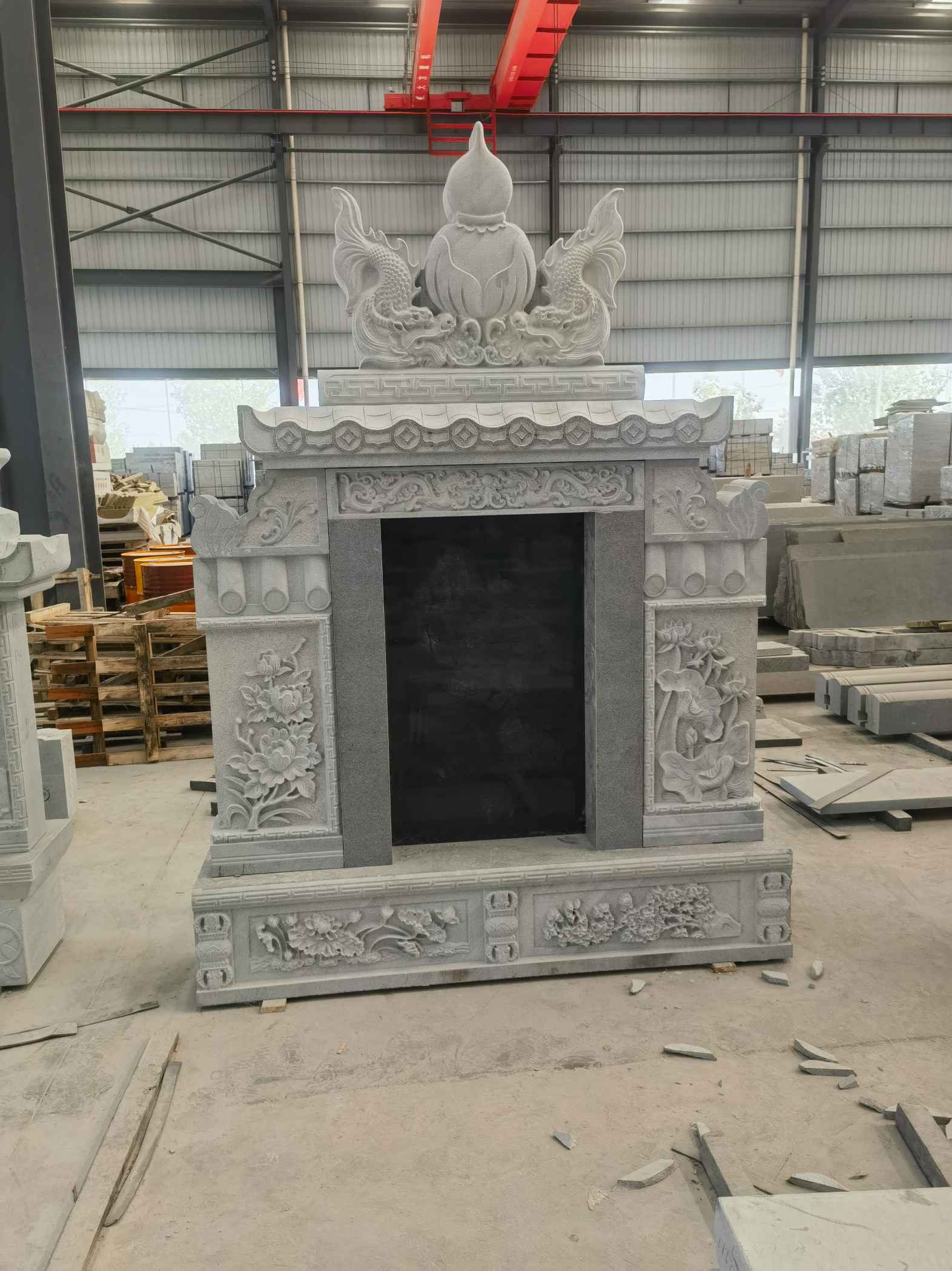 铜陵 芝麻灰高档墓碑、土墓，一套也支持定做