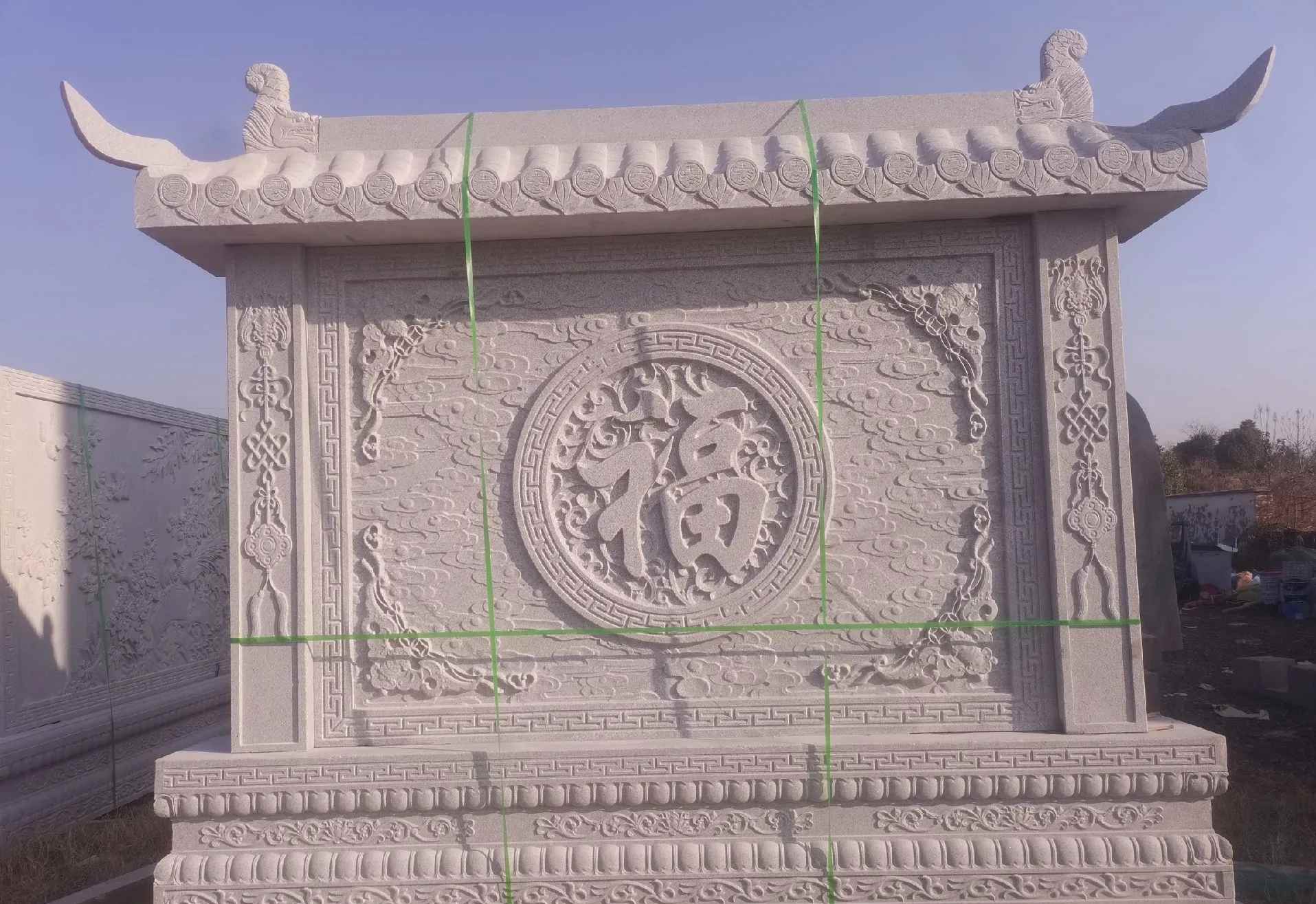 铜陵 芝麻白花岗岩屏风，照壁，影壁