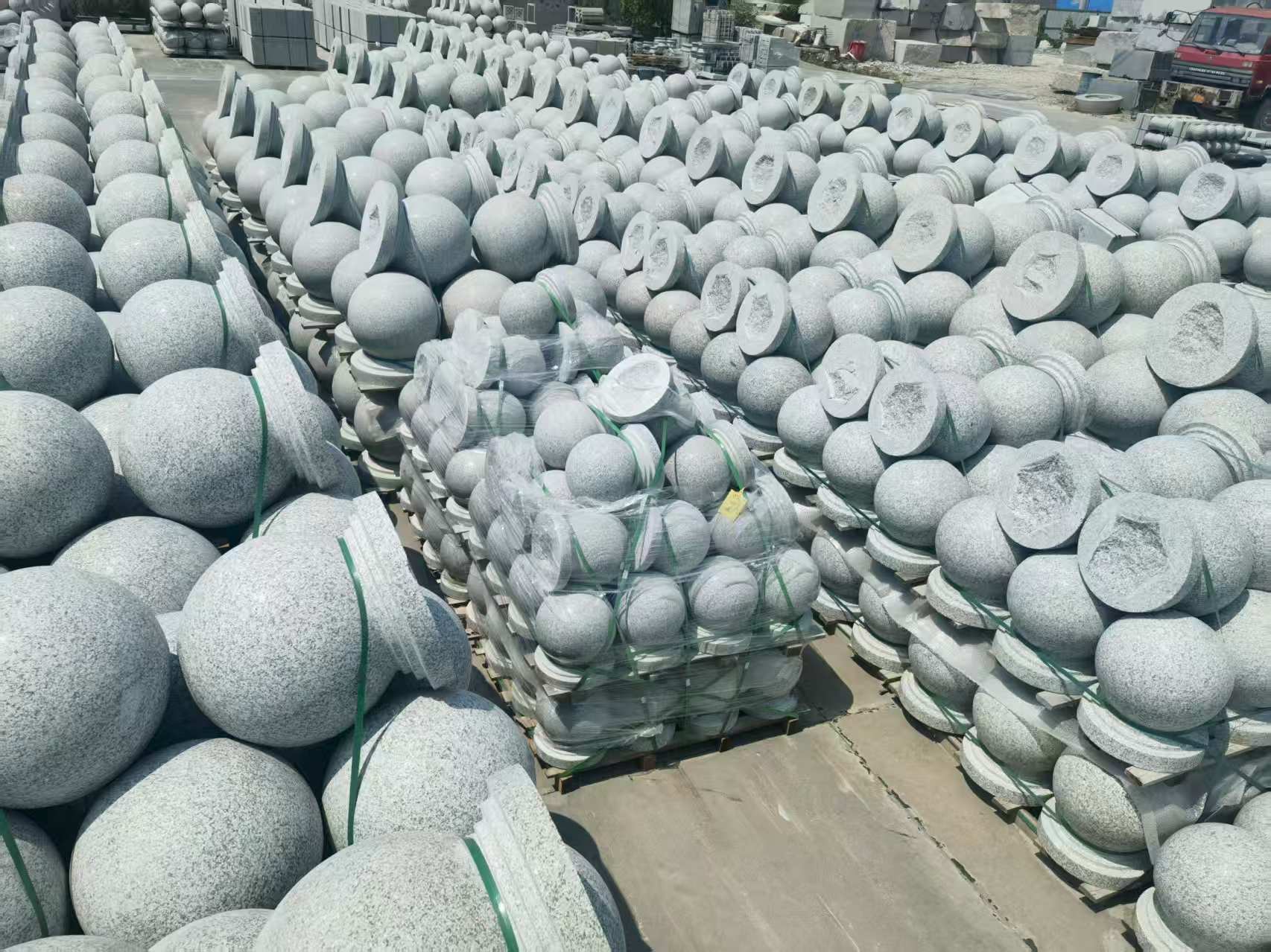 铜陵 花岗岩实心圆球，石球，挡车球，挡车石，车止石，路障石。