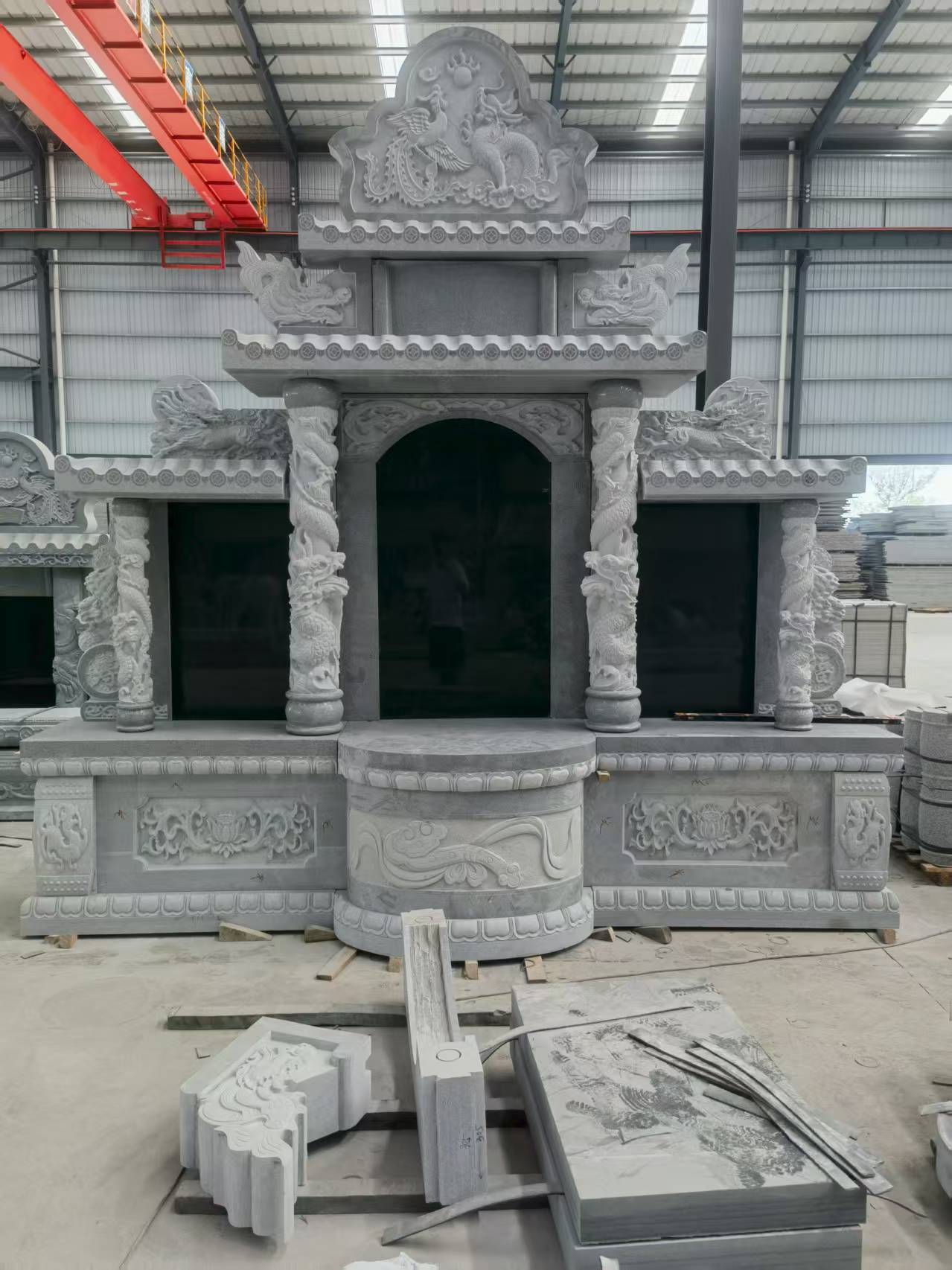 铜陵 芝麻灰高档墓碑，土墓，可定制